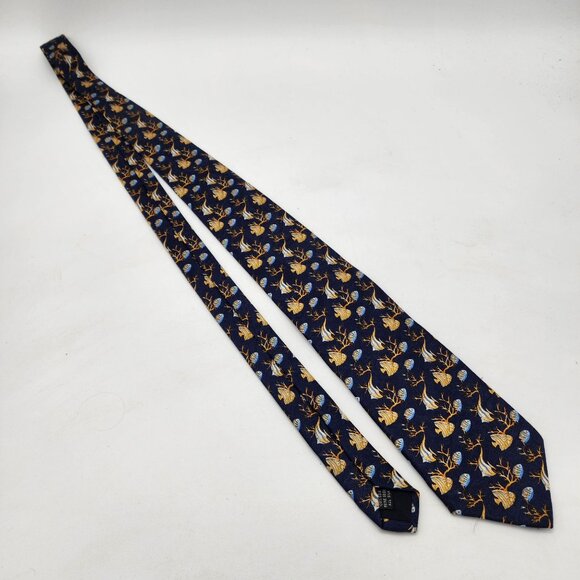 Dormeuil Paris London Silk Tie with Fish - Picture 2 of 5